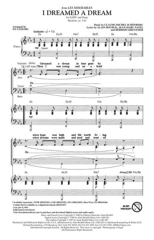 HL08225101 - I Dreamed A Dream (Les Miserables) (SATB) Default title
