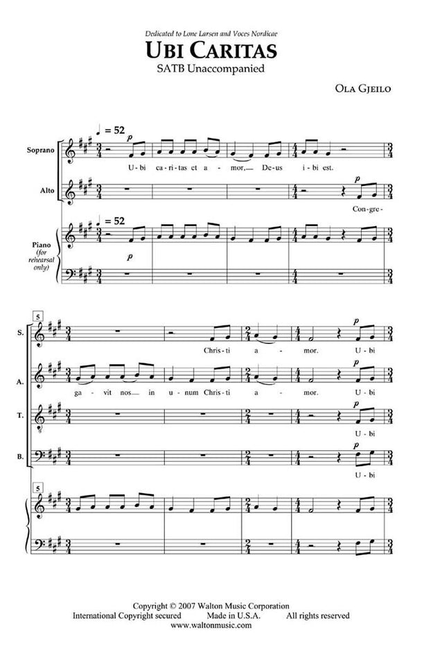 HL08501631 - Gjeilo Ubi Caritas (SATB) Default title