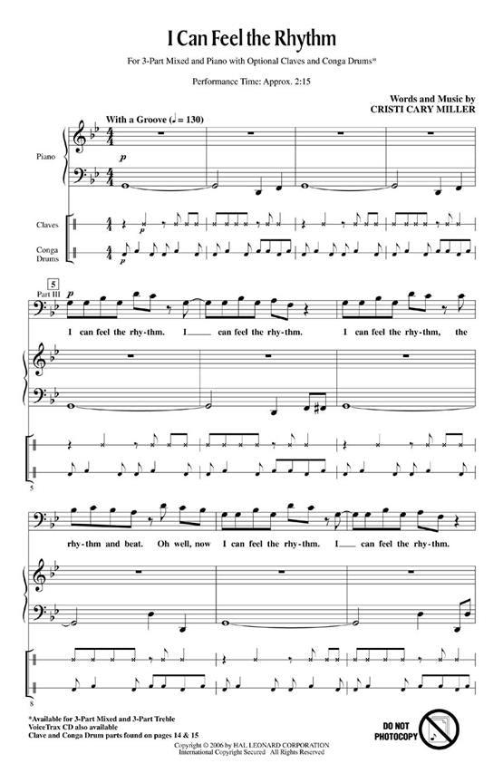 HL08551892 - Cristi Cary Miller: I Can Feel the Rhythm SAB Default title