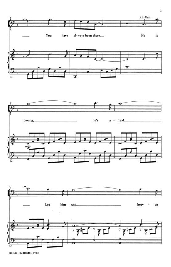 AM971212 - Bring Him Home (Les Miserables) - TTBB Default title