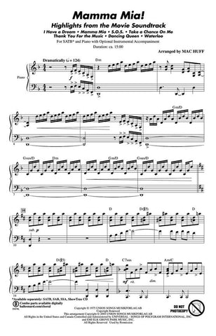HL08621354 - Mamma Mia! Highlights From the Movie Soundtrack (SATB) Default title