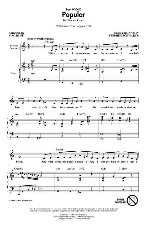 HL08621359 - Stephen Schwartz: Popular (Wicked) SSA Default title