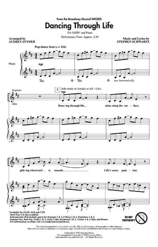 HL08621454 - Stephen Schwartz: Dancing Through Life (Wicked) - SATB Default title