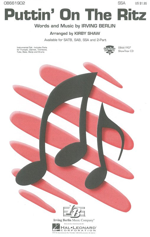 HL08661902 - Irving Berlin: Puttin' On the Ritz (SSA) Default title
