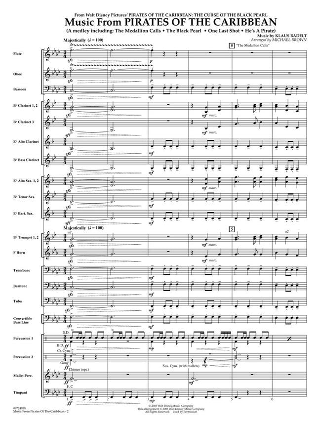 HL08724958 - Music from Pirates of the Caribbean: Discovery Plus Concert Band A1