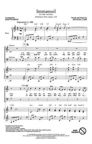 HL08745958 - Card: Immanuel SAB & Piano Default title