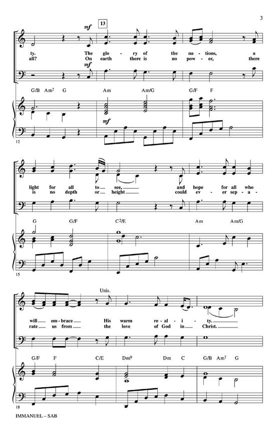 HL08745958 - Card: Immanuel SAB & Piano Default title