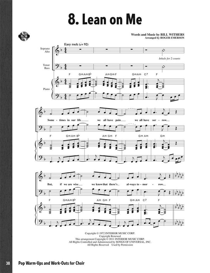 HL08753187 - Roger Emerson: Pop Warm-Ups & Work-Outs for Choir Default title