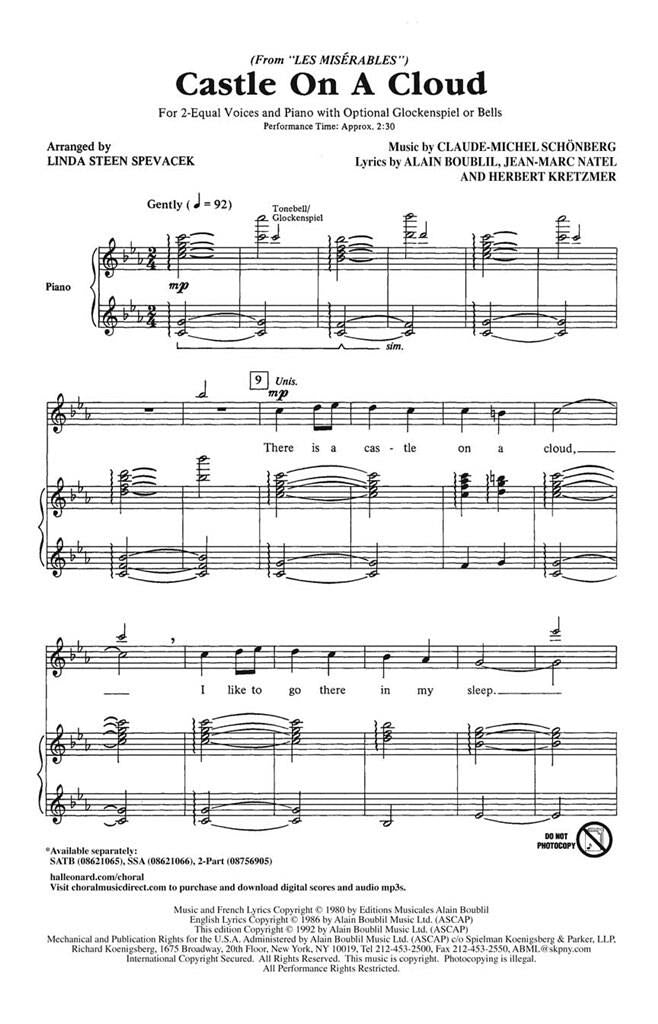 AM91339 - Castle On A Cloud (Les Miserables) (2-Part) A1
