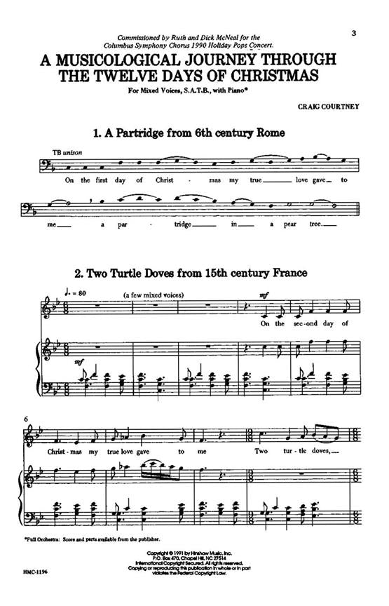 HMC1196 - A Musicological Journey Through the Twelve Days of Christmas Default title