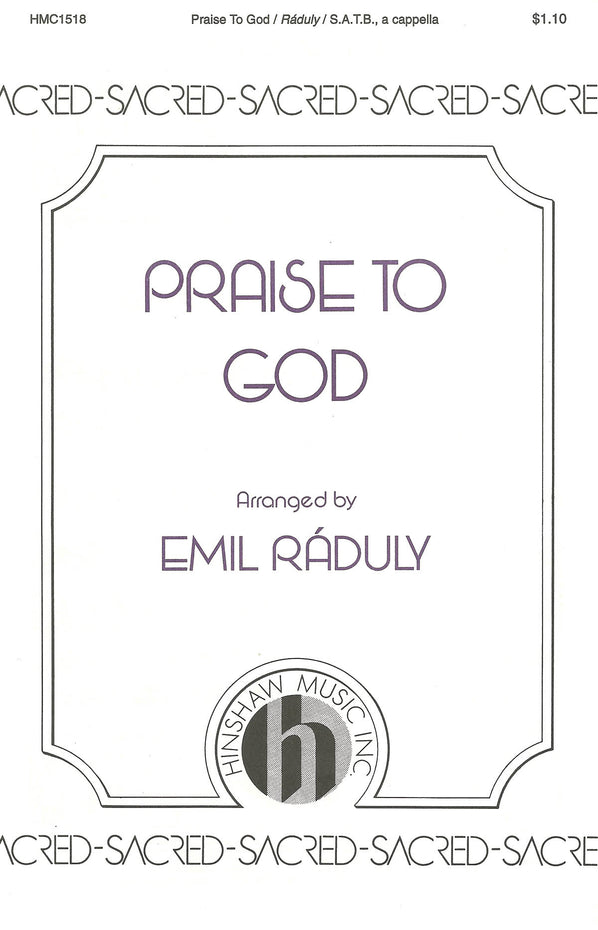 HMC1518 - Bortnianski - Praise to God - SATB Default title
