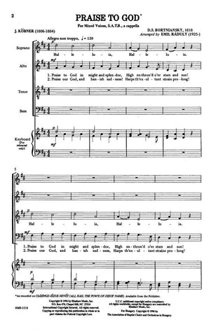 HMC1518 - Bortnianski - Praise to God - SATB Default title