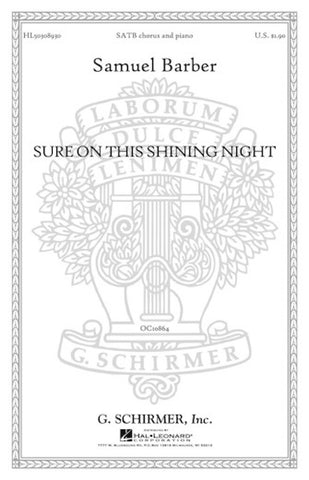 GS30893 - Samuel Barber: Sure On This Shining Night (SATB) Default title