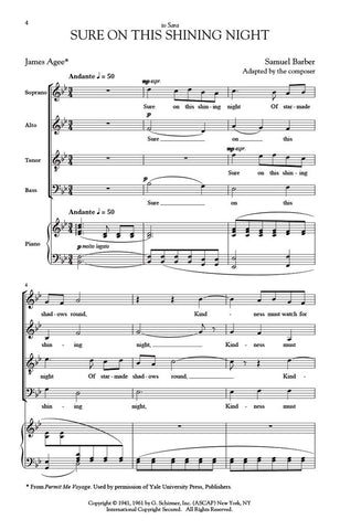 GS30893 - Samuel Barber: Sure On This Shining Night (SATB) Default title