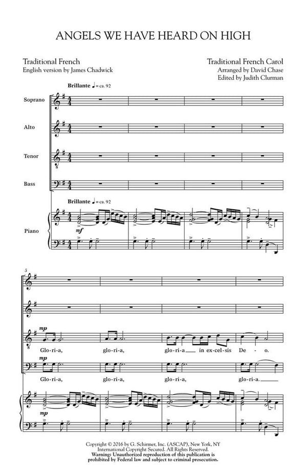 HL50600405 - Arr. David Chase: Angels We Have Heard On High Default title