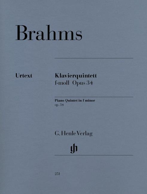 HN251 - Brahms Piano Quintet F Minor (Score and Parts) Default title