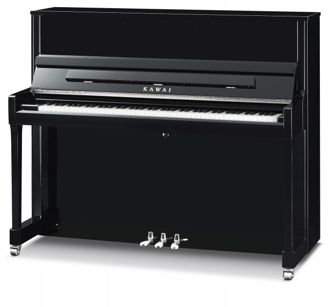 K-300SL-EP - Kawai K300 upright piano Polished Ebony, Chrome Fittings
