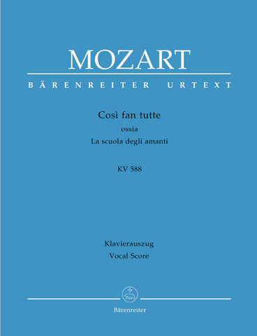 BA4606-90 - Mozart Così fan tutte (ossia La scuola degli amanti) K.588 Vocal Score Default title