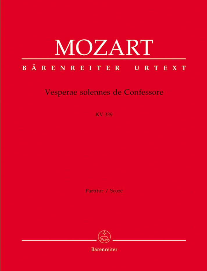 BA4894 - Mozart Vesperae Solennes De Confessore K339 (Urtext Full Score) Default title