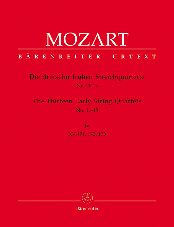 BA4850 - Mozart Thirteen Early String Quartets, Volume 4 Set of Parts Default title