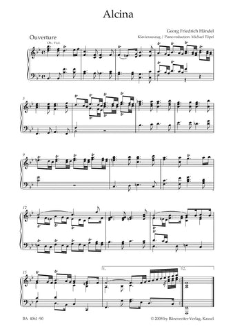 BA4061-90 - Handel Alcina (HWV 34) (Urtext/Vocal Score) Default title