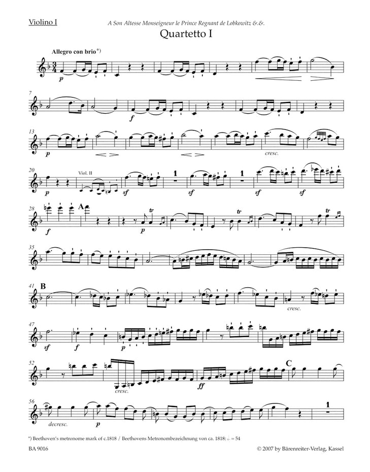 BA9016 - String Quartets op. 18 Default title
