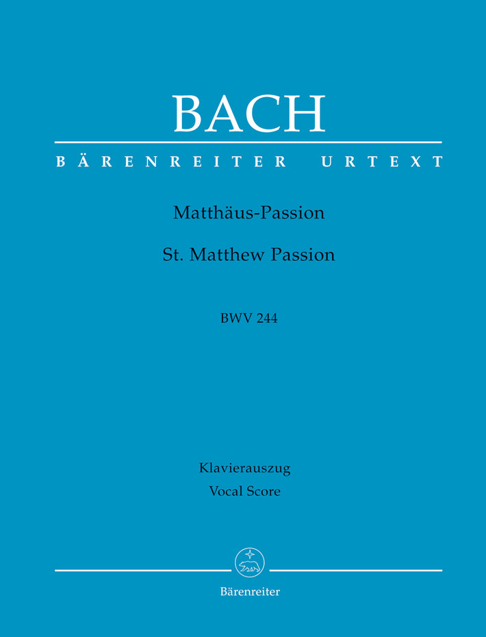 BA5038-90 - Bach St Matthew Passion Urtext Vocal Score Default title