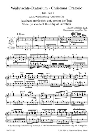 BA5014-90 - Bach Christmas Oratorio (BWV 248) Vocal Score Paperback Default title