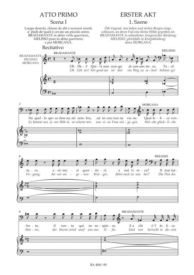 BA4061-90 - Handel Alcina (HWV 34) (Urtext/Vocal Score) Default title