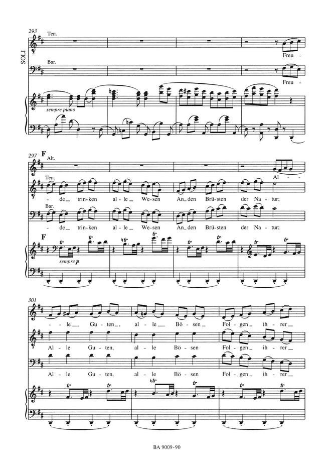 BA9009-90 - Beethoven Symphony No. 9 in D minor, Op.125 Finale (Vocal Score) Default title