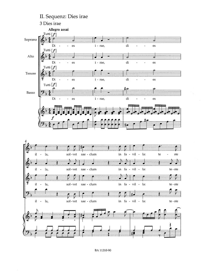 BA11310-90 - Mozart Requiem Vocal Score Urtext - new completion Default title