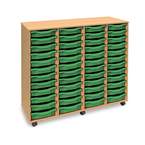 MEQ48W - Monarch shallow tray storage unit 48 trays (4 x 12) beech