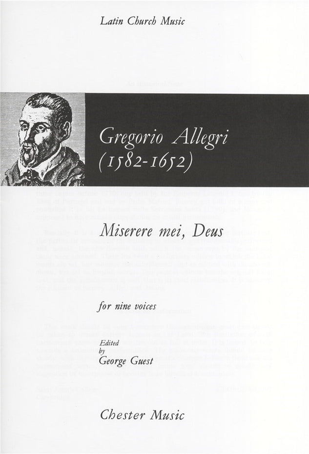 CH55059 - Gregorio Allegri: Miserere Mei, Deus Default title