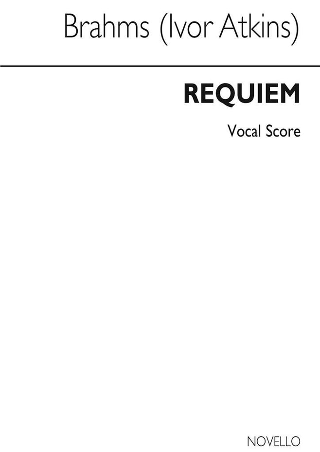 NOV070062 - Brahms Requiem Op 45 Vocal Score (Old Novello Edition) Default title
