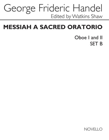 NOV090074-06 - Messiah, A Sacred Oratorio - Oboe 1 & 2 parts only (Set B) Default title