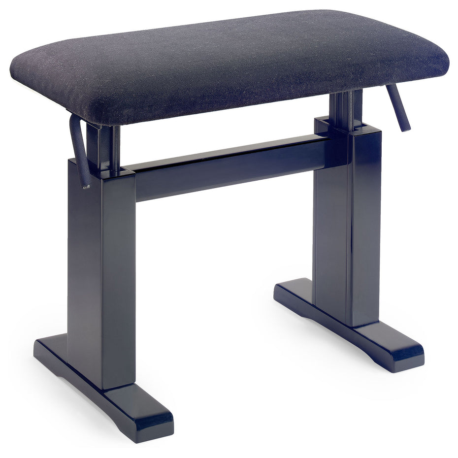 PBH780-BKM-VBK - Stagg PBH780 hydraulic height adjustable piano stool Black satin, black velvet