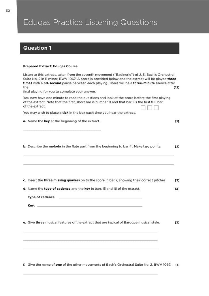 RHG440 - WJEC & EDUQAS GCSE MUSIC PREPARED EXTRACTS SUPPLEMENT A1